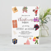 Elegante & schicke Weihnachten Party Einladung (Stehend Vorderseite)