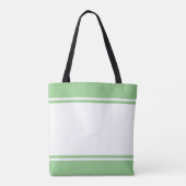 Elegante, schicke, weiße Streifen auf der Frühling Tasche (Rückseite)