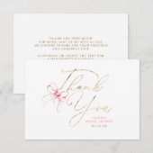 Elegante, schicke, wundervolle Dankeskarten mit ro Dankeskarte (Vorne/Hinten)