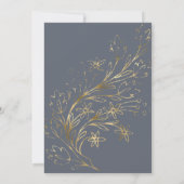 ELEGANTE SCHIFFE UND GOLD GOLD LEAF WEDD EINLADUNG (Rückseite)