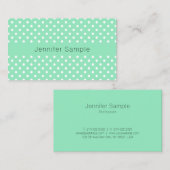 Elegante, schimmernde weiße Punkte Moderne Vorlage Visitenkarte (Vorne/Hinten)