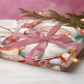 Elegante Schlafender Weihnachtsmann Geschenkpapier
