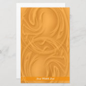 Elegante Schlaganfälle über Orange Abstrakt Person Briefpapier (Vorne/Hinten)