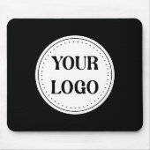 Elegante & schlanke schwarze QR-Code-Mauspad Mousepad (Vorne)