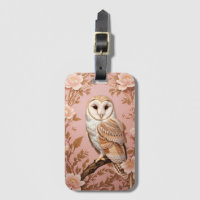 Elegante Schleiereule Rosa und Gold Blumenmuster 