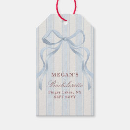 Elegante Schleife Personalisierte Junggesellinnena Geschenkanhänger