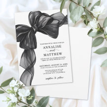 Elegante Schleife Schwarz-Weiße Hochzeit