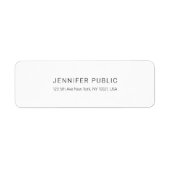 Elegante Schlichte Beruflich Moderne Rücksendeadre (Vorne)