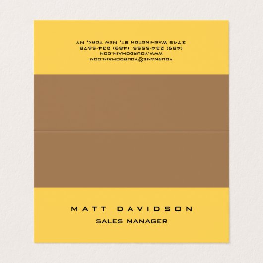 Elegante Schlichte Berufliche Pastelfarben Visitenkarten (Außenseite Aufgefaltet)