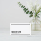 Elegante Schlichte Black Border Business Card Visitenkarte (Stehend Vorderseite)
