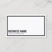 Elegante Schlichte Black Border Business Card Visitenkarte (Vorderseite)