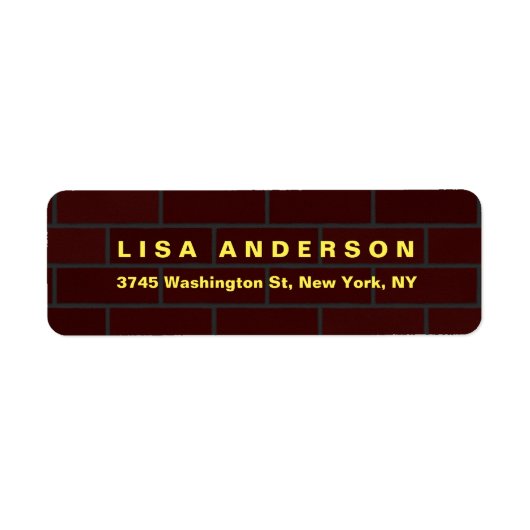 Elegante Schlichte Braune Brick Wall Modern (Vorne)