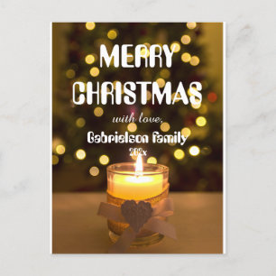 Elegante, schlichte Familie Christmast anpassen Feiertagspostkarte
