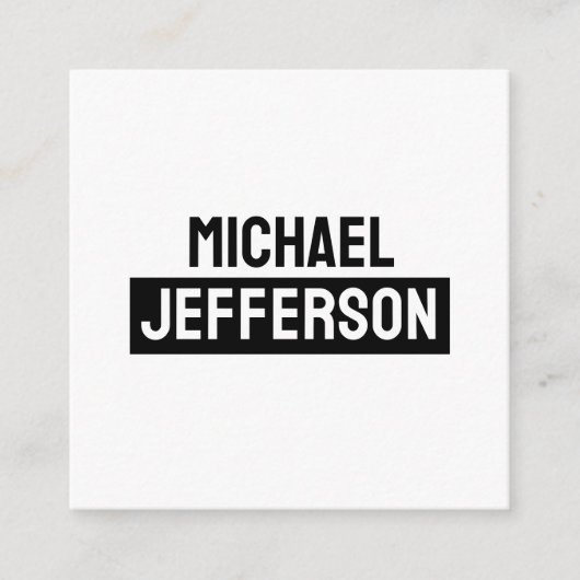 Elegante Schlichte Schwarz-weiße Personalisierte A Begleitkarte (Vorderseite)