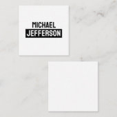 Elegante Schlichte Schwarz-weiße Personalisierte A Begleitkarte (Vorne/Hinten)