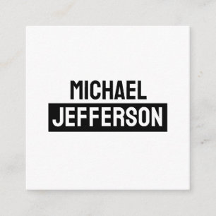 Elegante Schlichte Schwarz-weiße Personalisierte A Begleitkarte