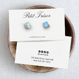 Elegante, Schlichte weiße Ohrring-Display-Karte fü