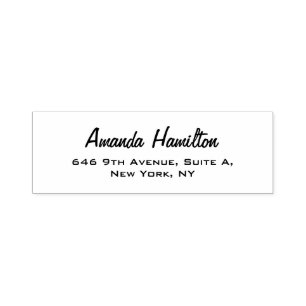Elegante schlichte weiße professionelle Handschrif Permastempel