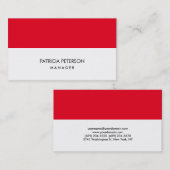 Elegante, Schlichte, weiße Streifen Beruflich Visitenkarte (Vorne/Hinten)