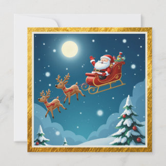 Elegante Schlitten Firmen-Weihnachten Feiertagskarte