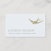 Elegante Schlucken Beruflicher Innenarchitekt Visitenkarte (Vorderseite)