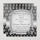 Elegante Schmetterling-Einladung Einladung (Vorne/Hinten)