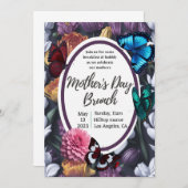 Elegante Schmetterlinge Blumenmüttertag Einladung (Vorne/Hinten)