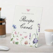 Elegante Schmetterlinge Brautparty Rezept Karten Sockelschild (In SItu)