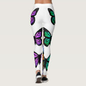 Elegante Schmetterlinge farbenfrohe Blume des Lebe Leggings (Rückseite)