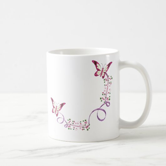 elegante Schmetterlinge Kaffeetasse (Rechts)