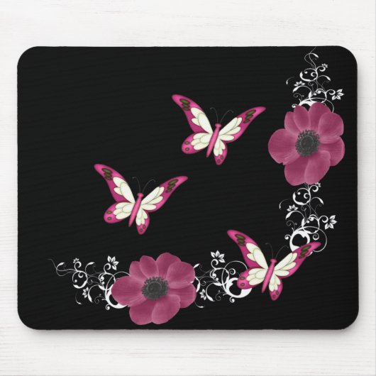 elegante Schmetterlinge Mousepad (Vorne)