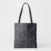 Elegante Schmetterlinge Pilze & Botanisches Muster Tasche (Vorderseite)