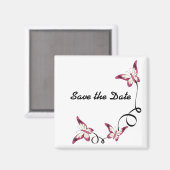 elegante Schmetterlinge Save the Date Magnet (Vorderseite/Rückseite)