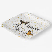 Elegante Schmetterlinge & Sterne Weißes Glück Neue Pappteller (Gewinkelt)