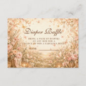 Elegante Schmetterlings-Boho-Windel-Raffle Begleitkarte (Vorderseite)