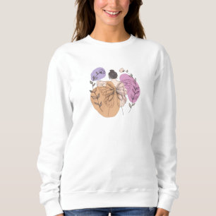 Elegante Schmetterlings-Fee-Frauen-Linienkunst-T-S Sweatshirt