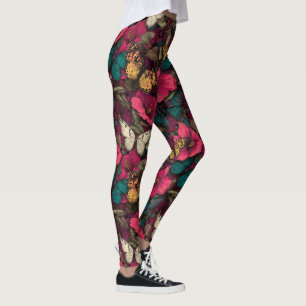 Elegante Schmetterlings-Tarnung Fantasy-Übung Cros Leggings
