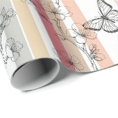 Elegante Schmetterlingsblüte (10) Geschenkpapier (Rolleneckpunkt)