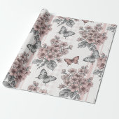 Elegante Schmetterlingsblüte (1) Geschenkpapier (Ungerollt)