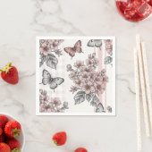 Elegante Schmetterlingsblüte (1) Serviette (Beispiel)