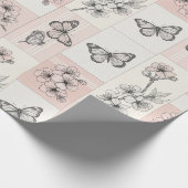 Elegante Schmetterlingsblüte (8) Geschenkpapier (Ecke)