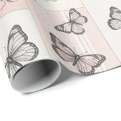 Elegante Schmetterlingsblüte (8) Geschenkpapier (Rolleneckpunkt)