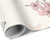 Elegante Schmetterlingsblüte (9) Geschenkpapier (Rolleneckpunkt)