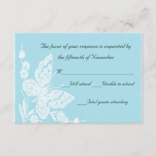 Elegante Schmetterlingskarte RSVP Karte