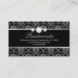 Elegante Schmuck-Diamant-silberne Damast-Loyalität Treuekarte