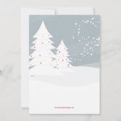 Elegante Schneebäume Einladung (Rückseite)