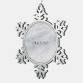 Elegante Schneedekoration Schneeflocken Zinn-Ornament (Rechts)