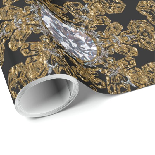 Elegante Schneefall Magische Flakes Einzigartiges Geschenkpapier (Rolleneckpunkt)