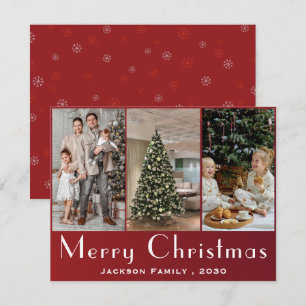 Elegante Schneeflocke 3 Foto Collage Weihnachten
