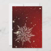 Elegante Schneeflocke im Roten Ball Einladung (Rückseite)